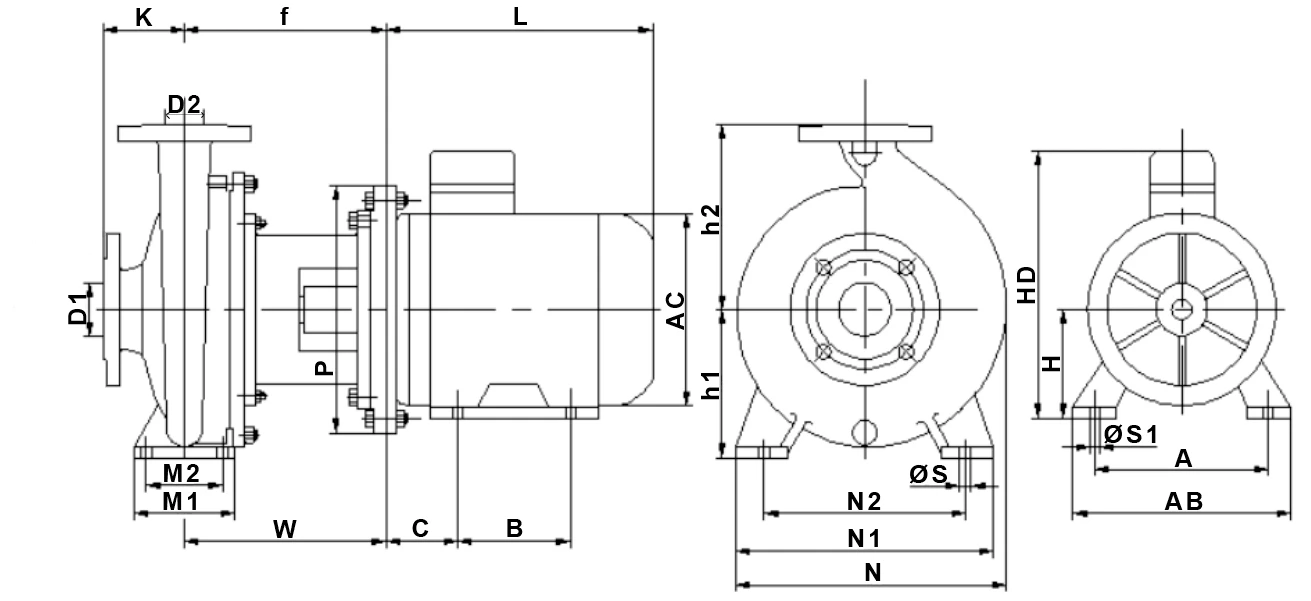 Насос центробежный, консольно-моноблочный CNP NES 80-65-200H-22/2SWH поверхностный, корпус - чугун, мощность - 22кВт, напор - 44м, производительность - 1800л/мин, 380В