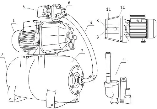 Насосная станция Unipump AUTO DP 750 поверхностная, корпус - чугун, мощность - 0.75кВт, напор - 40м, производительность - 40л/мин, 220В, объем гидроаккумулятора - 24л Насосная станция Unipump AUTO DP 750 поверхностная, корпус - чугун, мощность - 0.75кВт, напор - 40м, производительность - 40л/мин, 220В, объем гидроаккумулятора - 24л