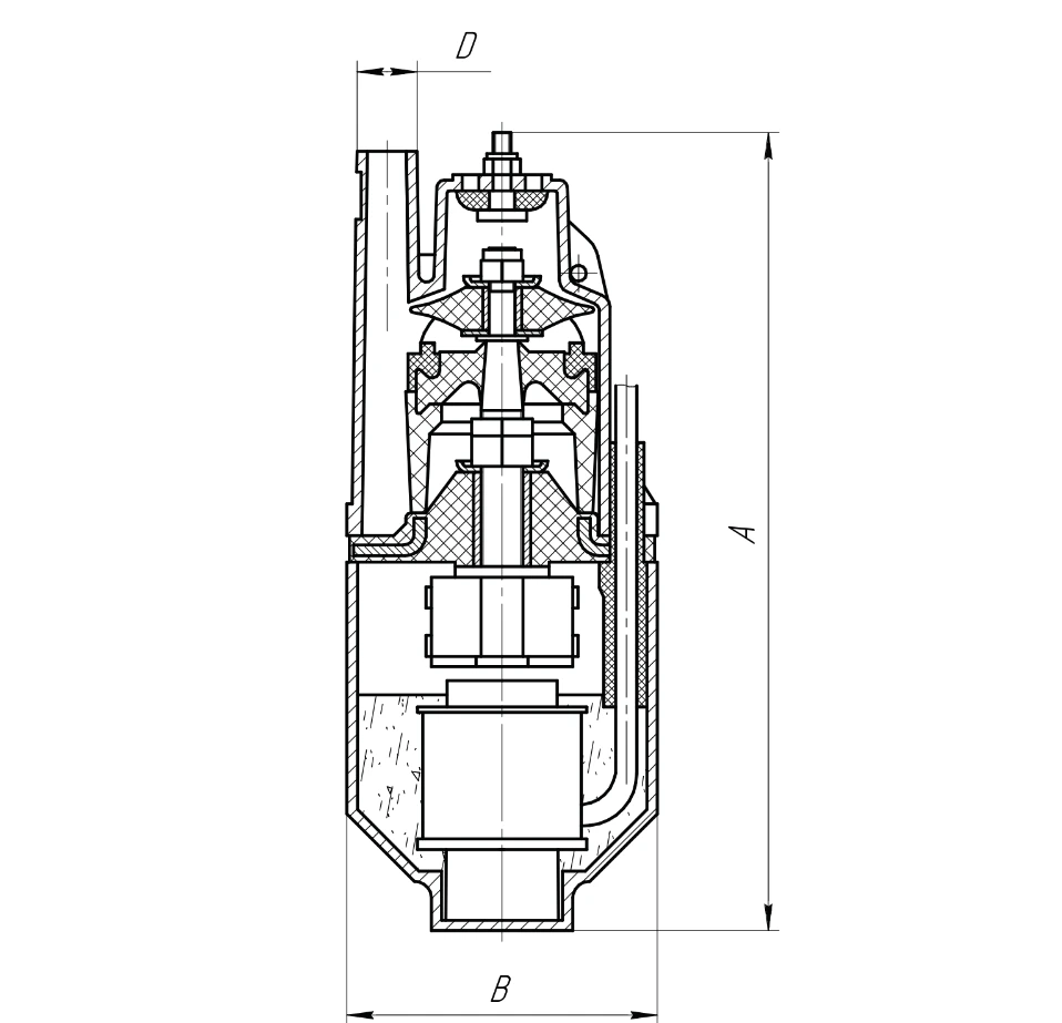 Насос колодезный AQUALINK VP U-65/18-10 погружной, мощность - 0.28кВт, напор - 65м, производительность - 18л/мин, 220В