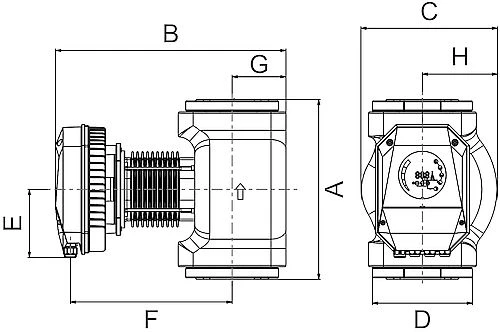Насос циркуляционный IMP PUMPS NMT SAN MAX II S 80/120 F360 Ру6 поверхностный, корпус - бронза, мощность - 1.4кВт, напор - 12.5м, производительность - 1160л/мин, 220В