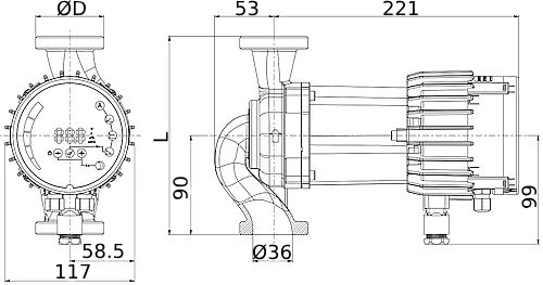 Насос циркуляционный IMP PUMPS NMT SAN SMART C 32/100-180 поверхностный, корпус - бронза, мощность - 0.18кВт, напор - 10.53м, производительность - 197л/мин, 220В