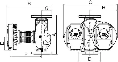 Насос циркуляционный IMP PUMPS NMTD MAX II S 80/120 F360 Ру6 поверхностный, корпус - чугун, мощность - 1.4кВт, напор - 12.5м, производительность - 1160л/мин, 220В