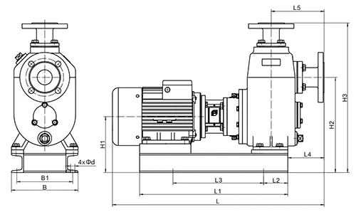 Насос фекальный CNP 50ZW15-28 поверхностный, корпус - чугун, мощность - 3кВт, напор - 28м, производительность - 250л/мин, 380В