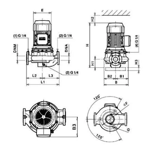 Насос циркуляционный SAER L-2P 50-250N-247 поверхностный, корпус - чугун, мощность - 22кВт, напор - 87.8м, производительность - 1067л/мин
