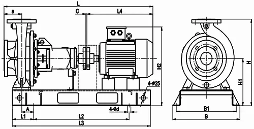 Насос центробежный, консольный CNP NESO 50-32-130-0.75/2SWH поверхностный, корпус - чугун, мощность - 0.75кВт, напор - 10м, производительность - 180л/мин, 220/380В