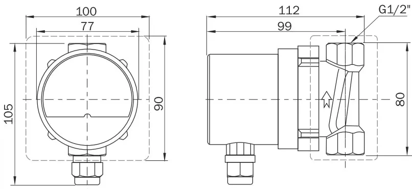 Насос циркуляционный Aquario PRIME-151.5-80HW поверхностный, корпус - чугун, мощность - 0.005кВт, напор - 2м, производительность - 15л/мин, 220В