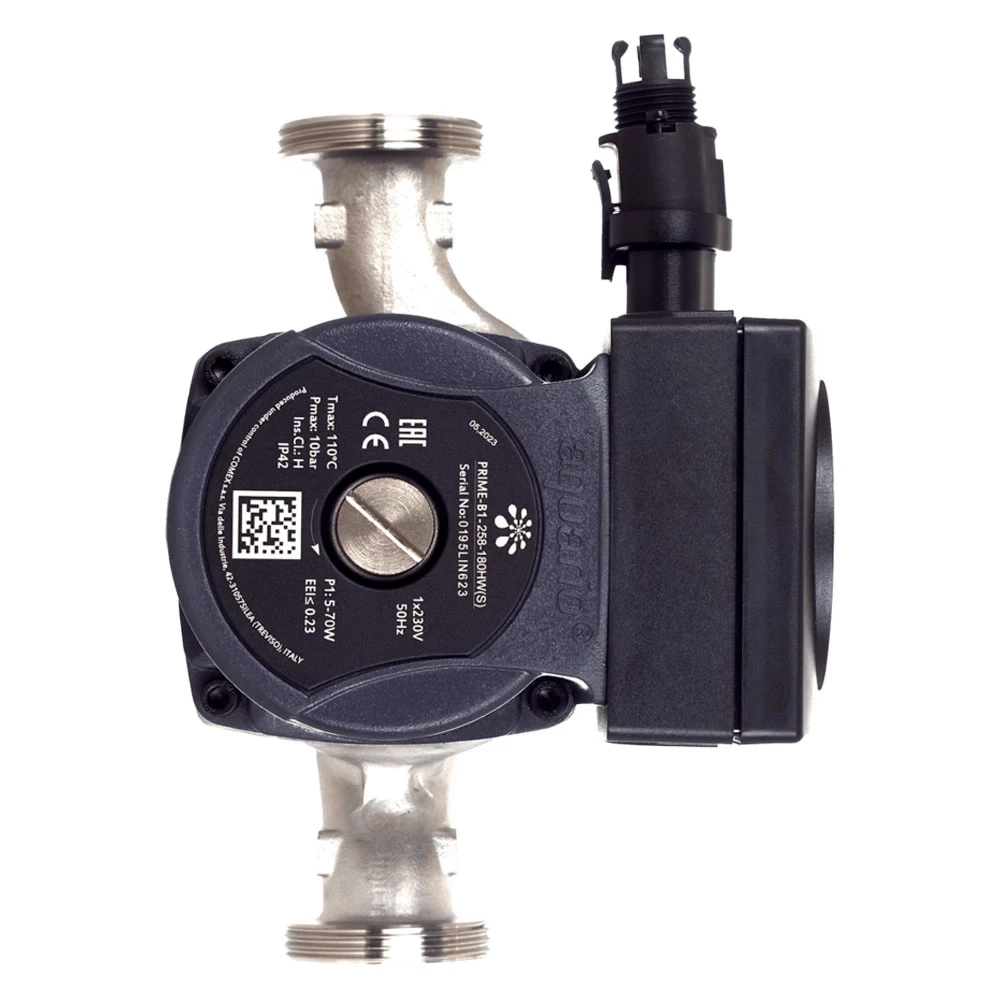 Насос циркуляционный Aquario PRIME-B1-258-180HW(S) поверхностный, корпус - нержавеющая сталь, мощность - 0.07кВт, напор - 8м, производительность - 77л/мин, 220В