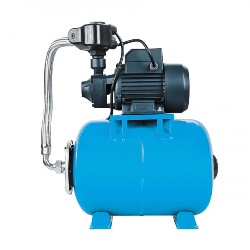 Насосная станция Unipump AUTO QB 80 поверхностная, корпус - чугун, мощность - 0.75кВт, напор - 50м, производительность - 45л/мин, 220В, объем гидроаккумулятора - 24л
