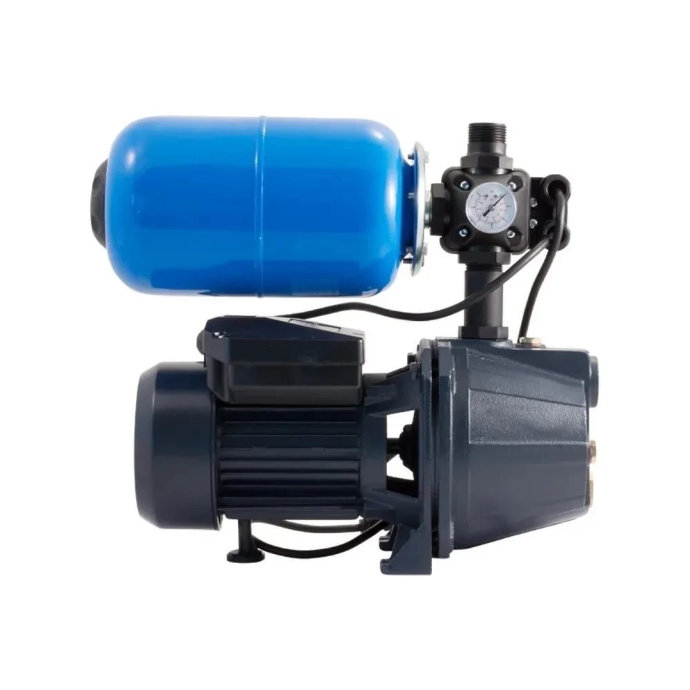 Насосная станция Unipump AUTO JET 100 S поверхностная, корпус - чугун, мощность - 0.75кВт, напор - 43м, производительность - 60л/мин, 220В, объем гидроаккумулятора - 5л, 11330