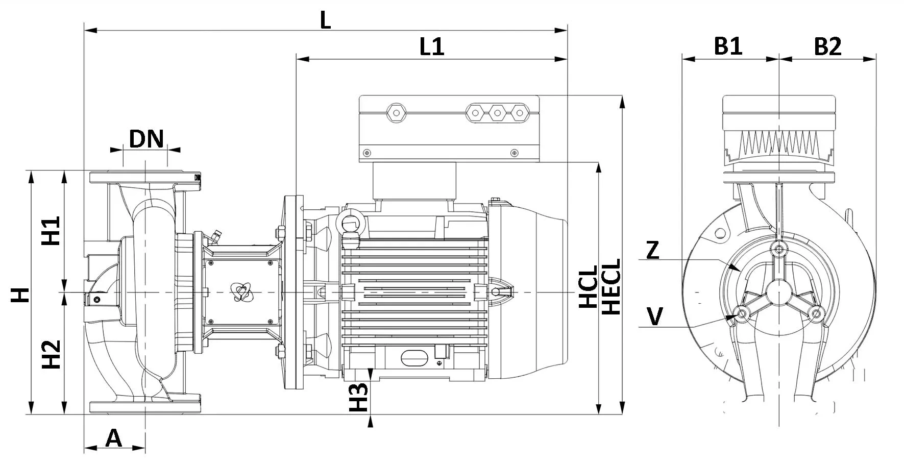 Насос циркуляционный IMP PUMPS CL 65-720/2/22.0K поверхностный, корпус - чугун, мощность - 22кВт, напор - 71.1м, производительность - 1500л/мин, 380/660В