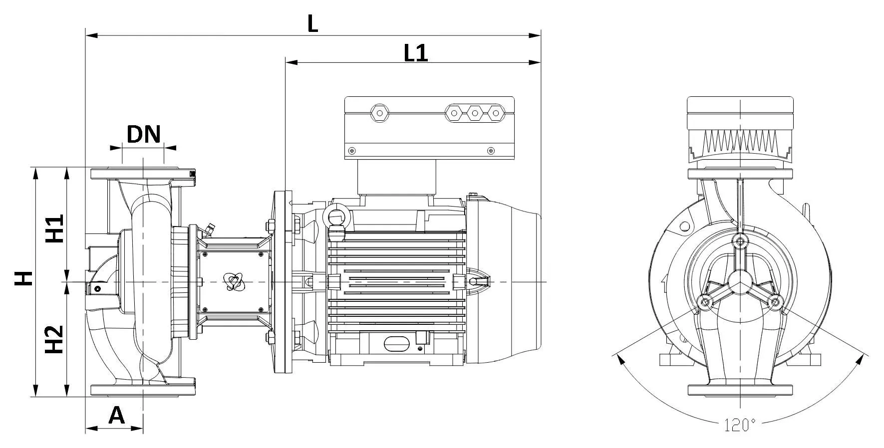 Насос циркуляционный IMP PUMPS CL 100-430/2/18.5S поверхностный, корпус - чугун, мощность - 18.5кВт, напор - 42.3м, производительность - 2000л/мин, 220/380В