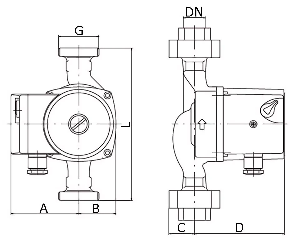 Насос циркуляционный IMP PUMPS SAN 20/40-150 поверхностный, корпус - бронза, мощность - 0.075кВт, напор - 4м, производительность - 50л/мин, 220В